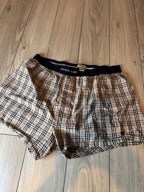 Burberry Beige and Black Classic Check Boxers